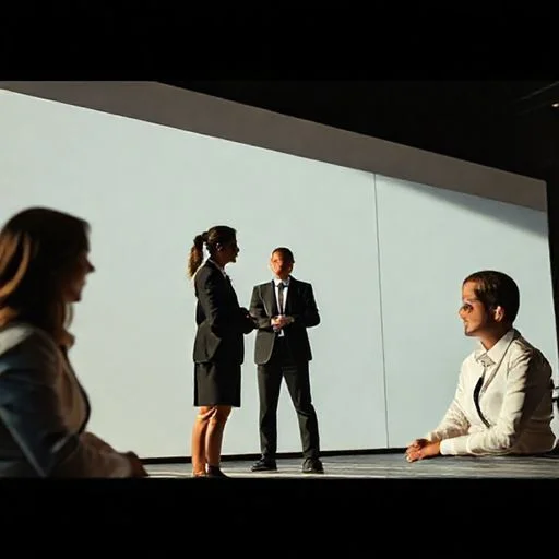 Abstract glowing lines and points in dynamic, geometric formation, representing a character psychologist.